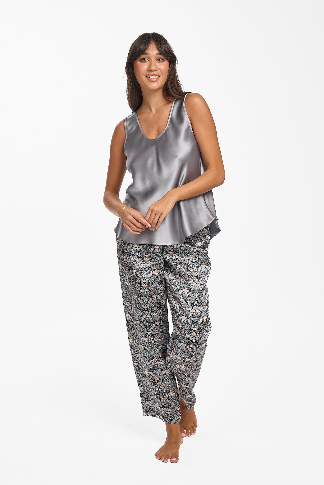 Pewter Mono Silk Cami