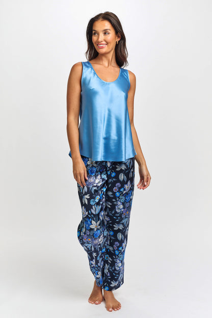 Liberty Silk Sleep Pant Stately Boutique Blue