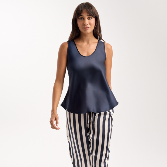 Mono Silk Cami Navy