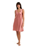 Mono Silk Short Nightdress Rose