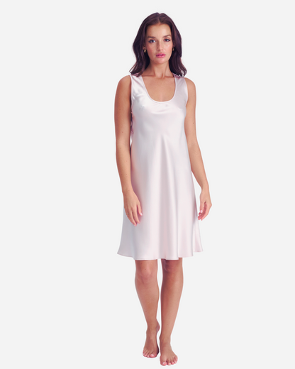 Mono Silk Short Nightdress Ivory