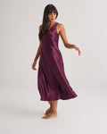 Mono Silk Long Nightdress Merlot