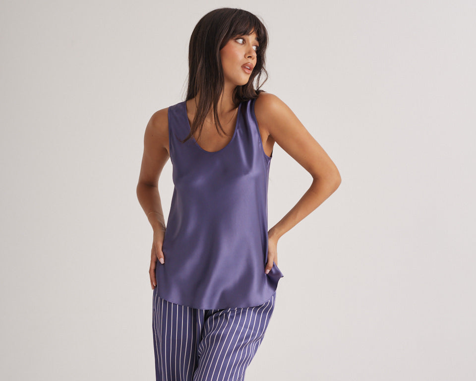 Mono Silk Cami Blue Manor