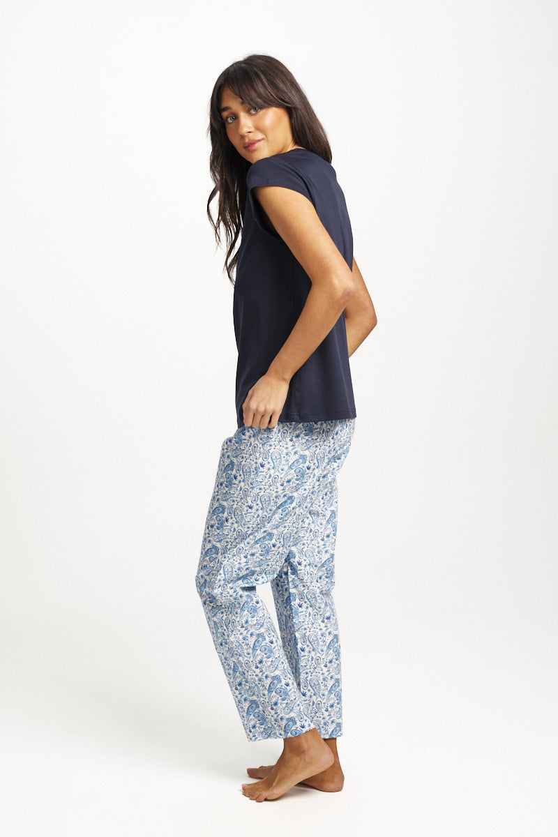 Cotton Silk Pant Paisley