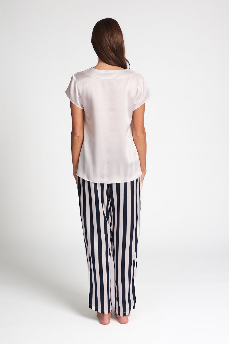 Silk Cap Sleeve Top Ivory