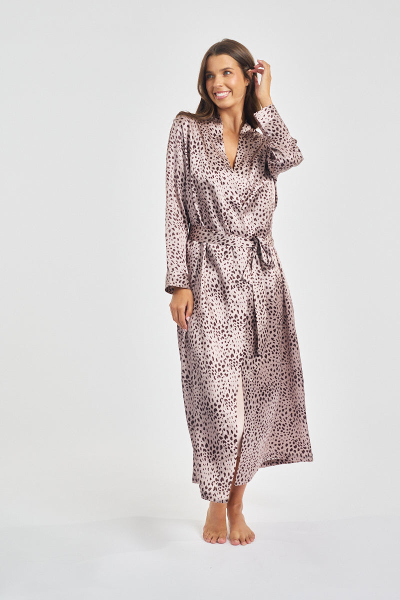 Silk Chemise 3/4 Length - Peacock