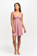 Butterfly Short Nightdress Mulberry