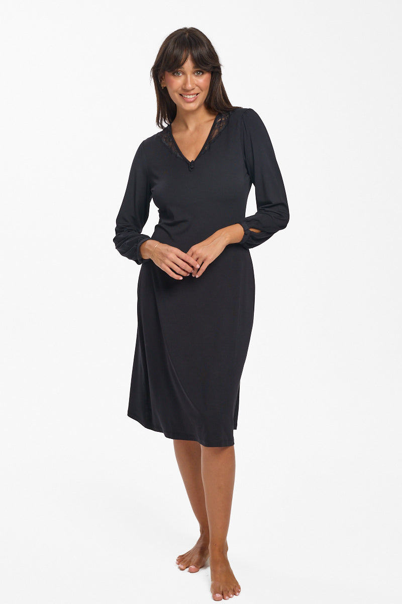 La Femme L/S Modal Nightie