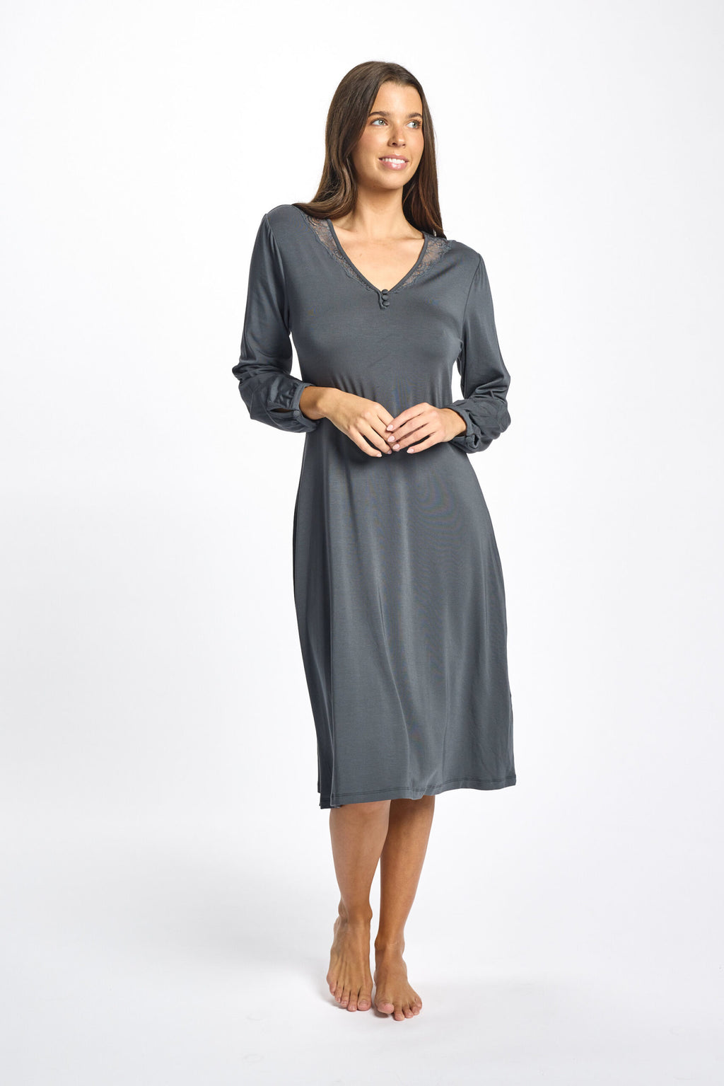 La Femme L/S Modal Nightie Monument