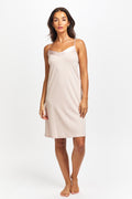 Supima Cotton Silk Strap Nightie - Pink
