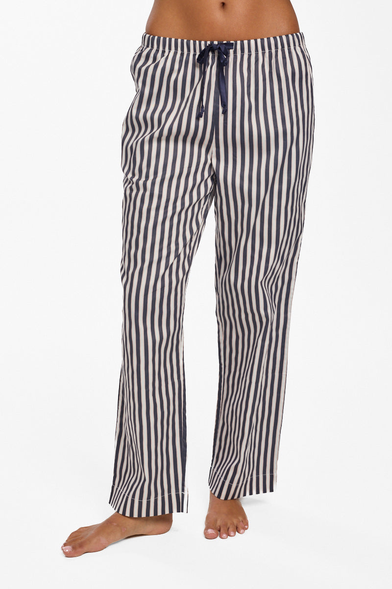 PinStripe Brushed Cotton Pant Navy