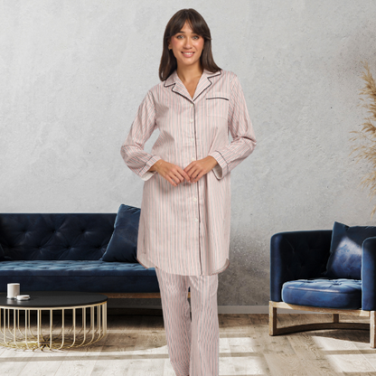 New PinStripe Nightshirt Pink Candy