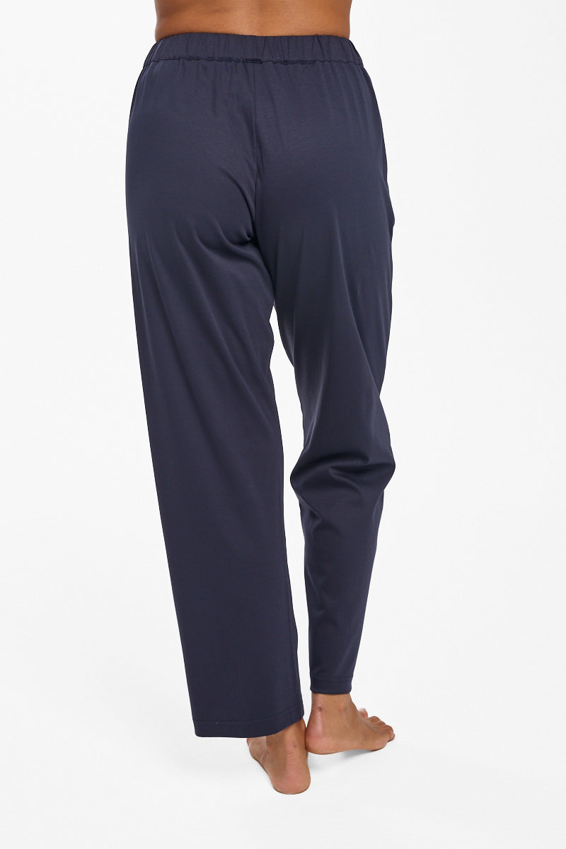 Supima Cotton Piped PJ Top Navy