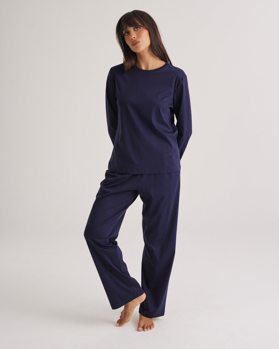 Supima Cotton Crew Navy
