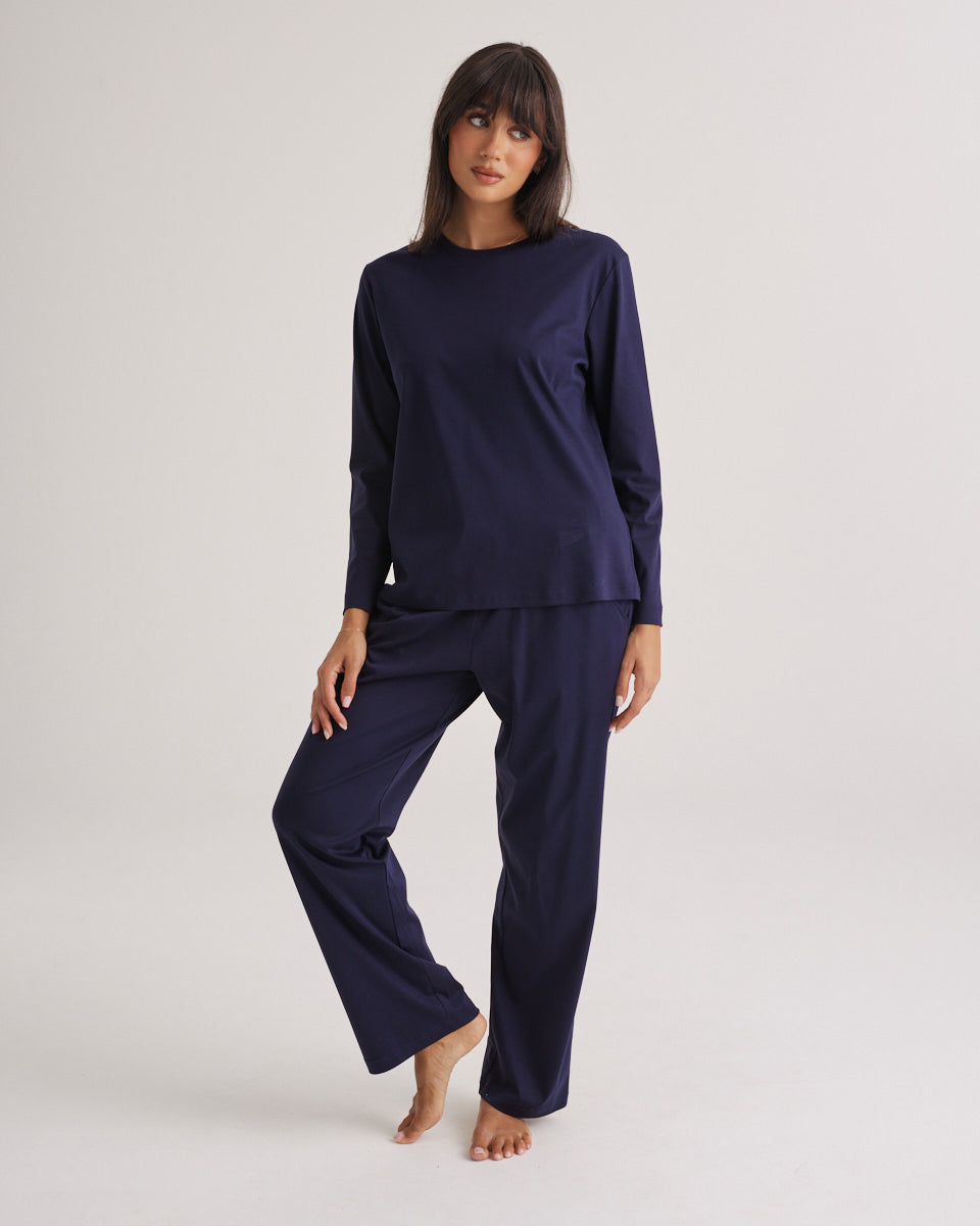 Supima Cotton Crew Navy