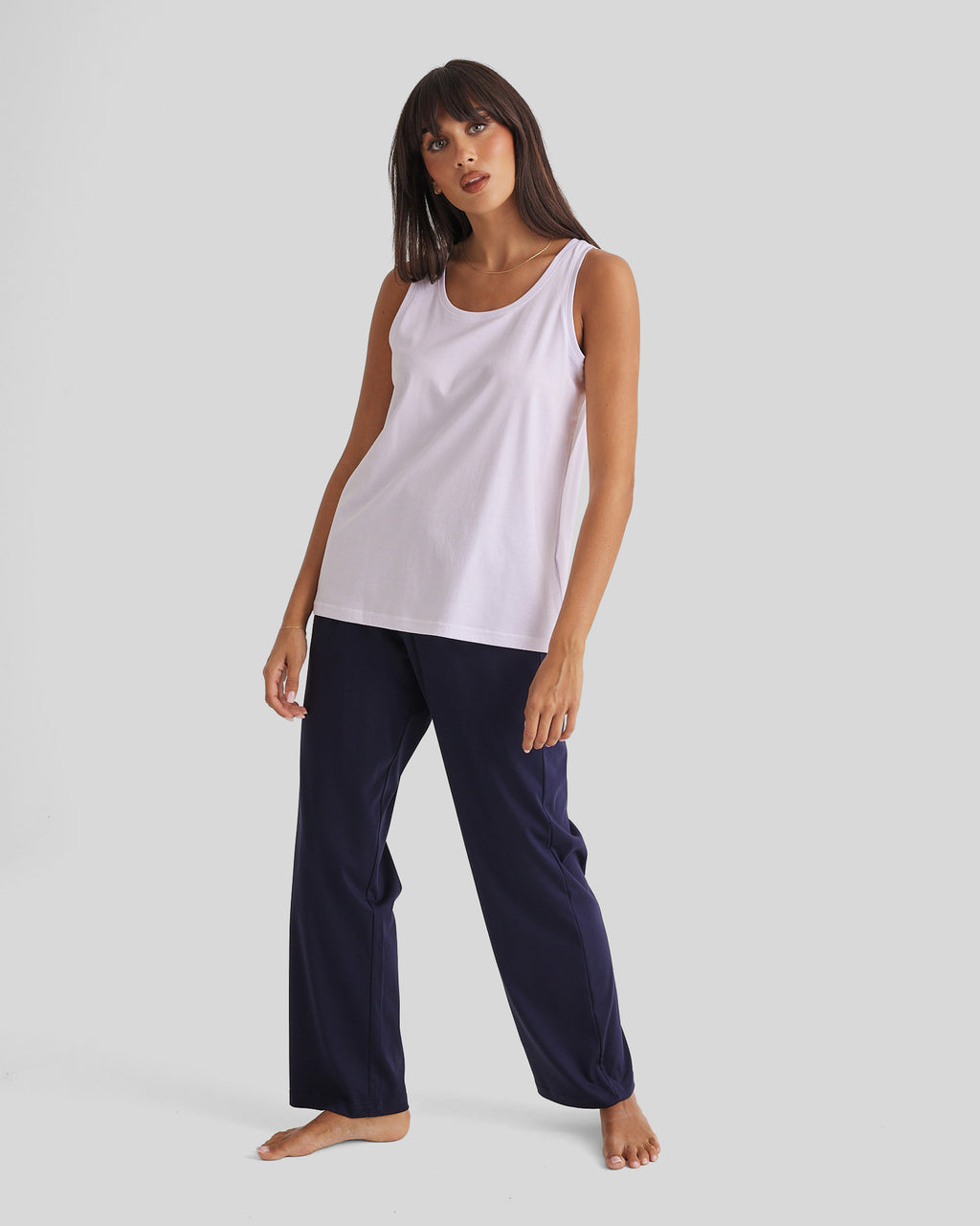 New Supima Cotton Tank - White