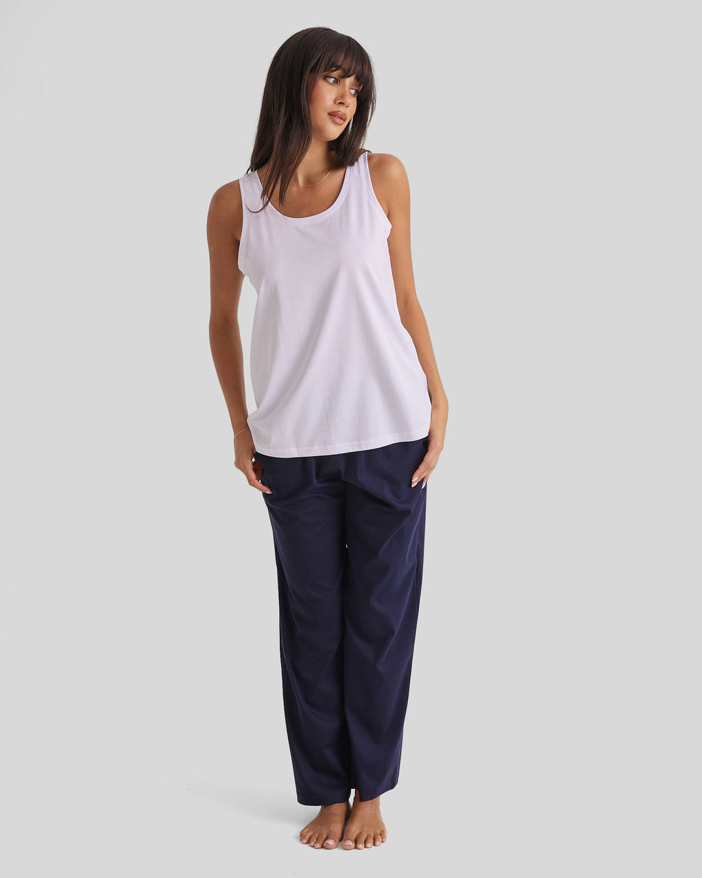 New Supima Cotton Tank - White