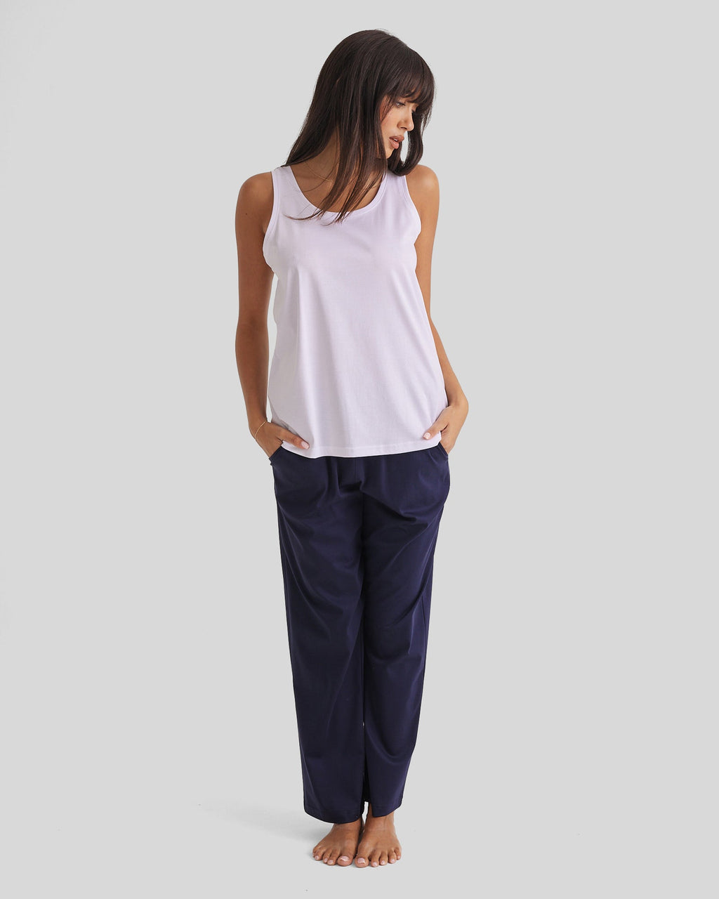 Supima Cotton Tank  - White