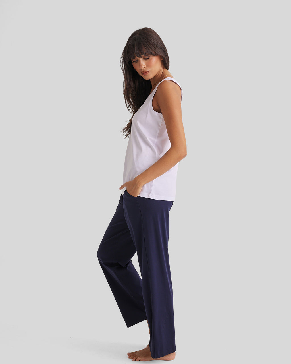 New Supima Cotton Tank - White