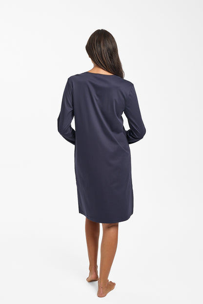 Supima Cotton Lace Trim Nightie Navy