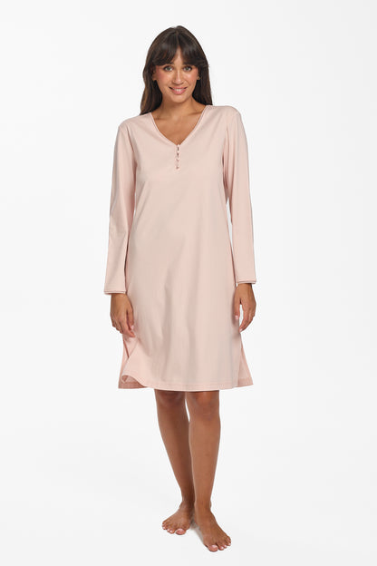 New Supima Cotton Lace Trim Nightie Rosewater