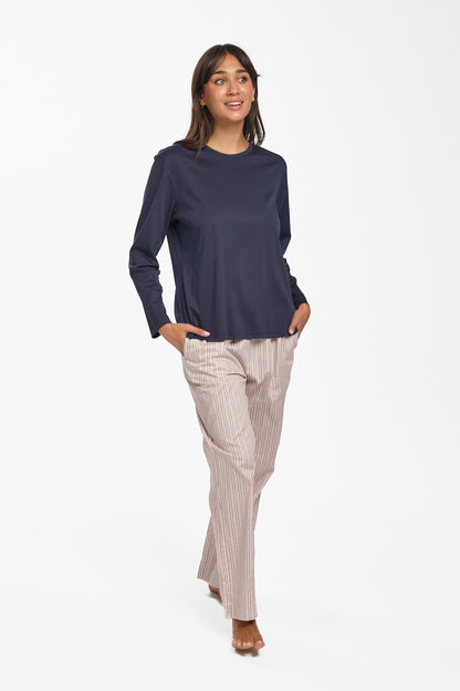 New Supima Cotton Crew Navy