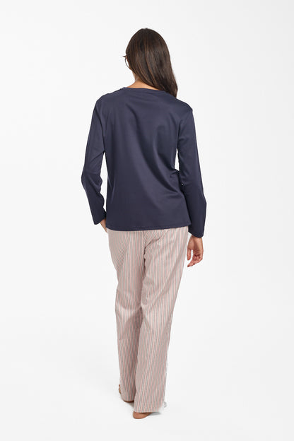 New Supima Cotton Crew Navy