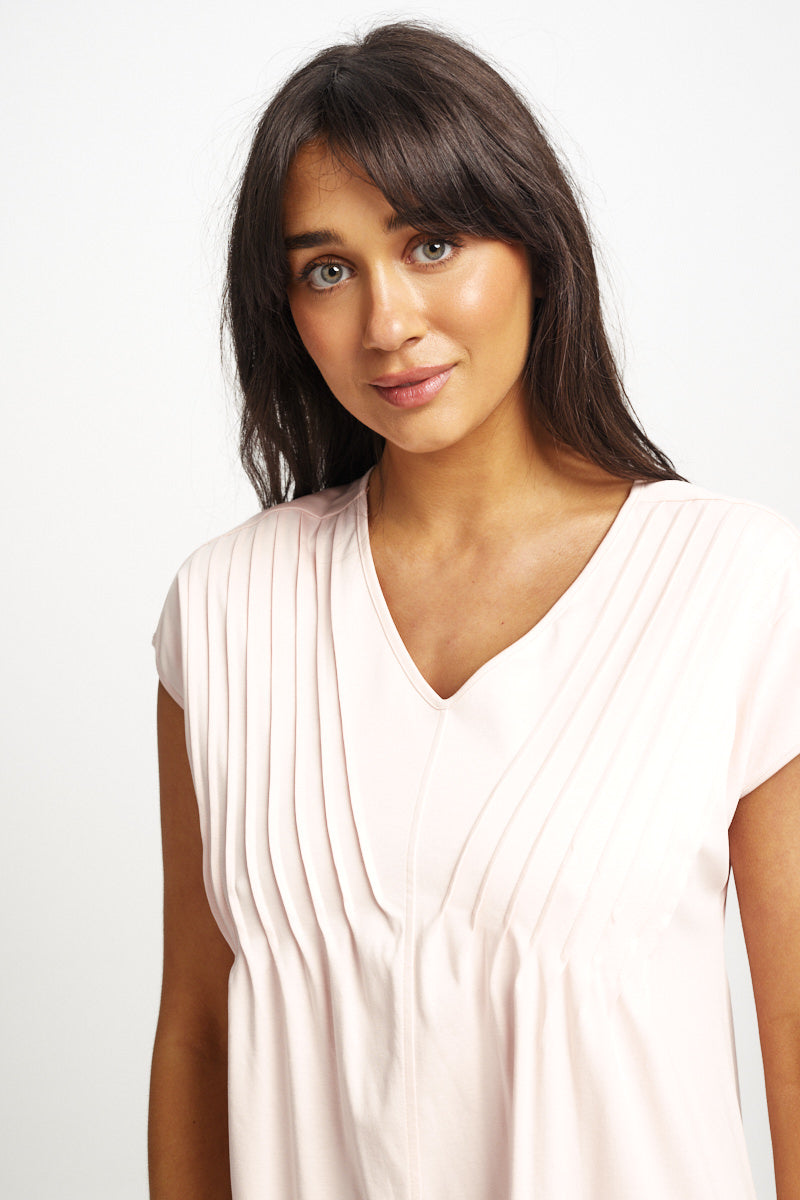 Supima Cotton Pintuck Nightie Rosewater
