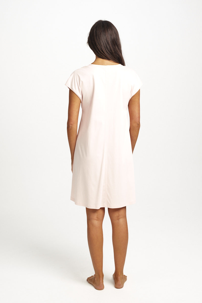 Supima Cotton Pintuck Nightie Rosewater