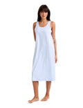 Supima Cotton Long Tank Nightie Cashmere Blue