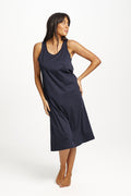 Supima Cotton Long Tank Nightie Navy