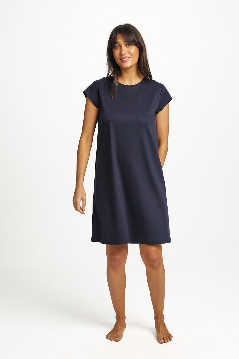 Supima Cap Sleeve Nightie Navy