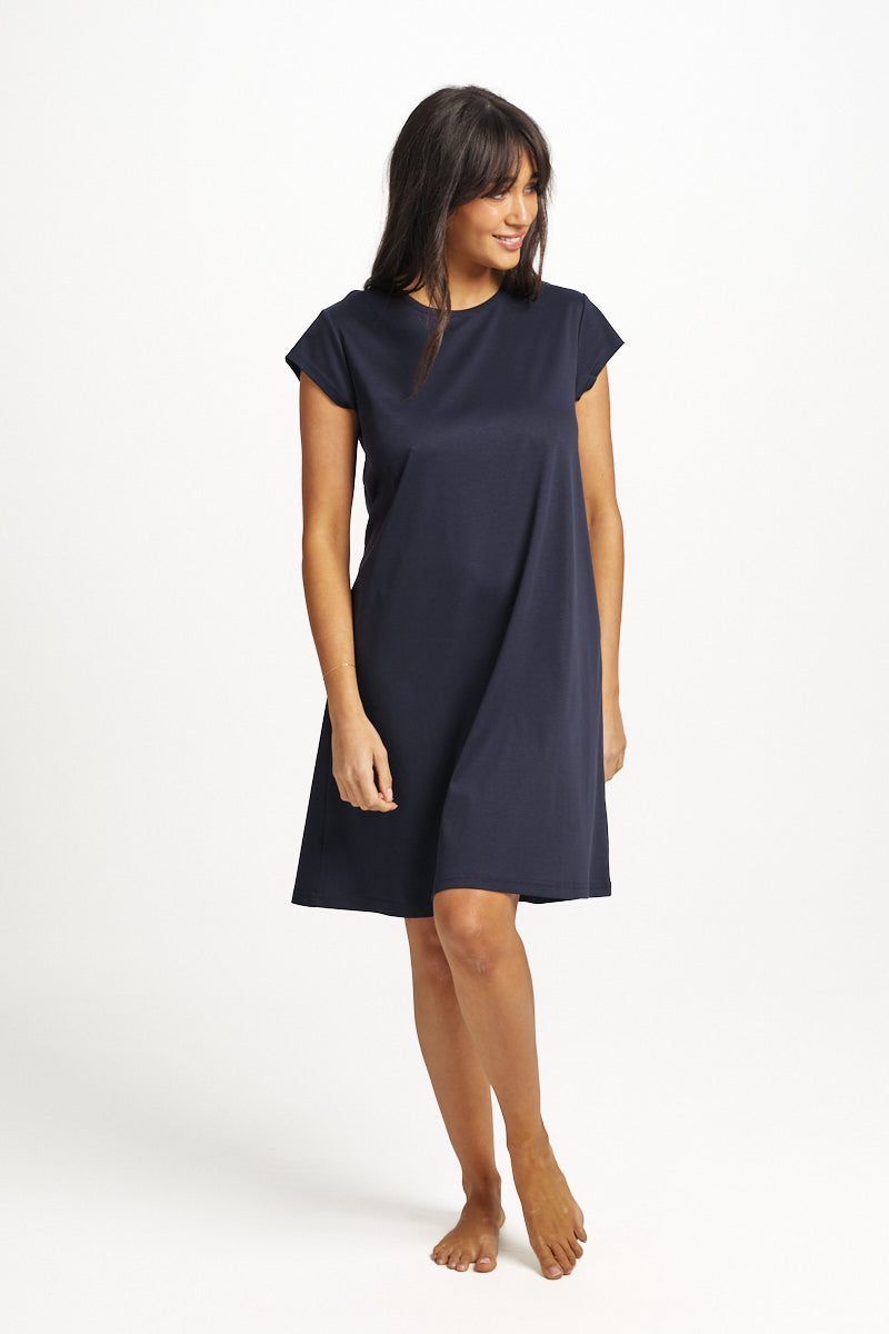 Supima Cap Sleeve Nightie Navy