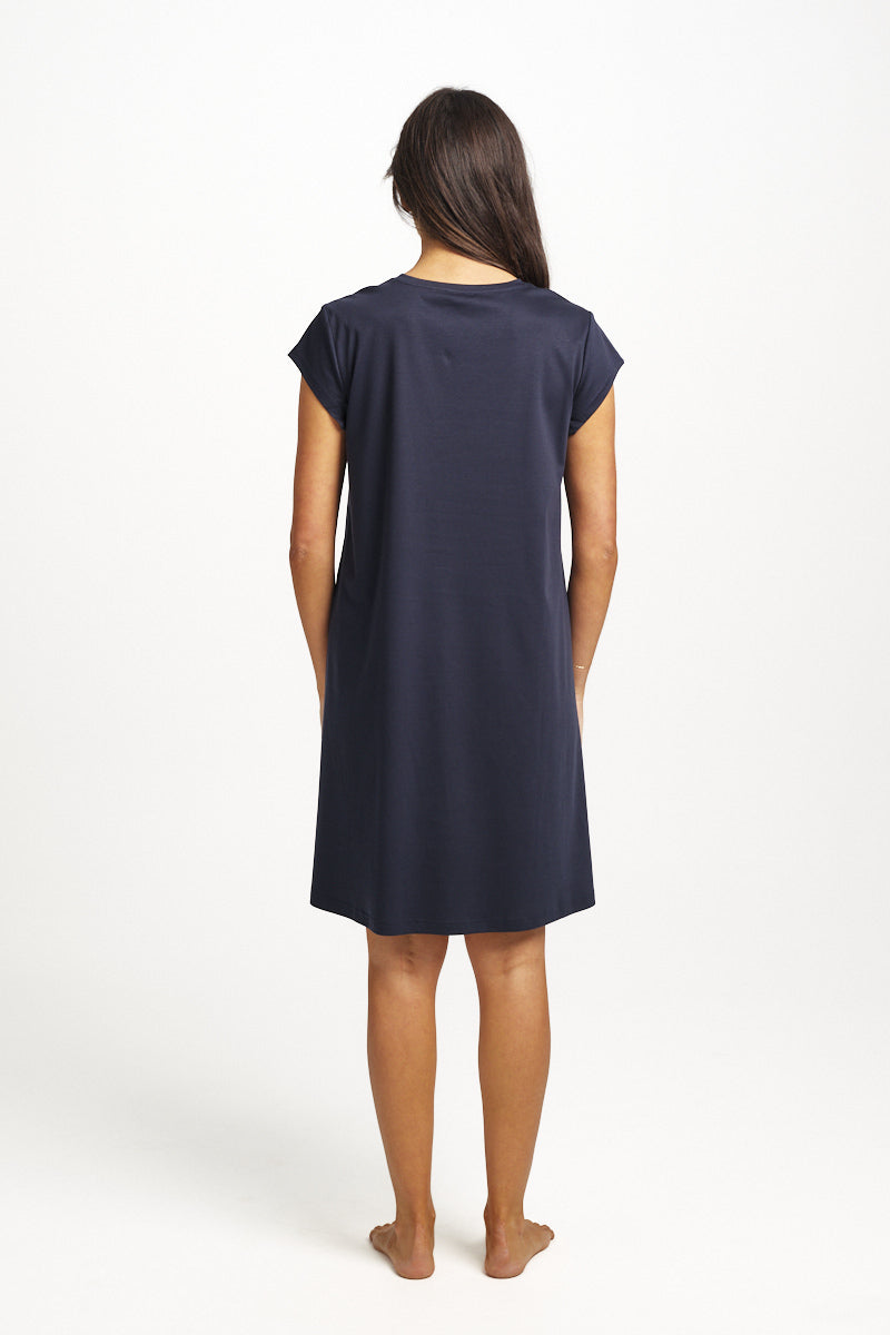 Supima Cap Sleeve Nightie Navy