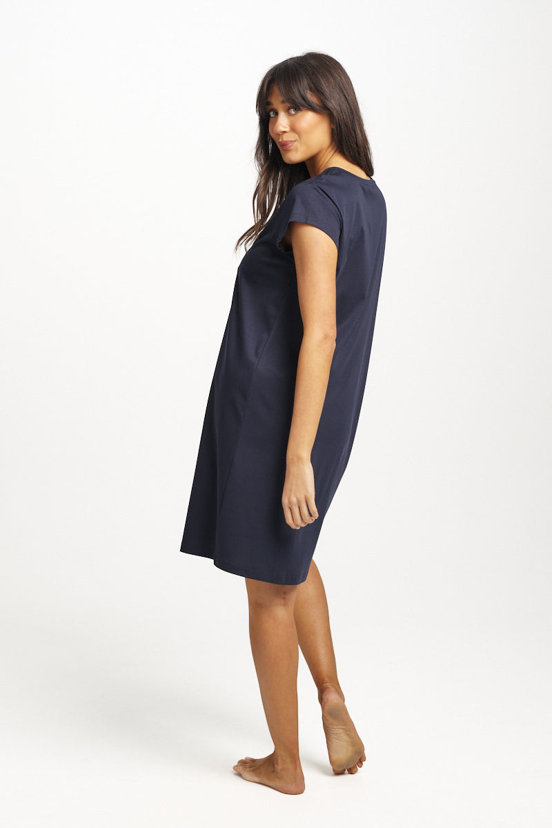 Supima Cap Sleeve Nightie Navy