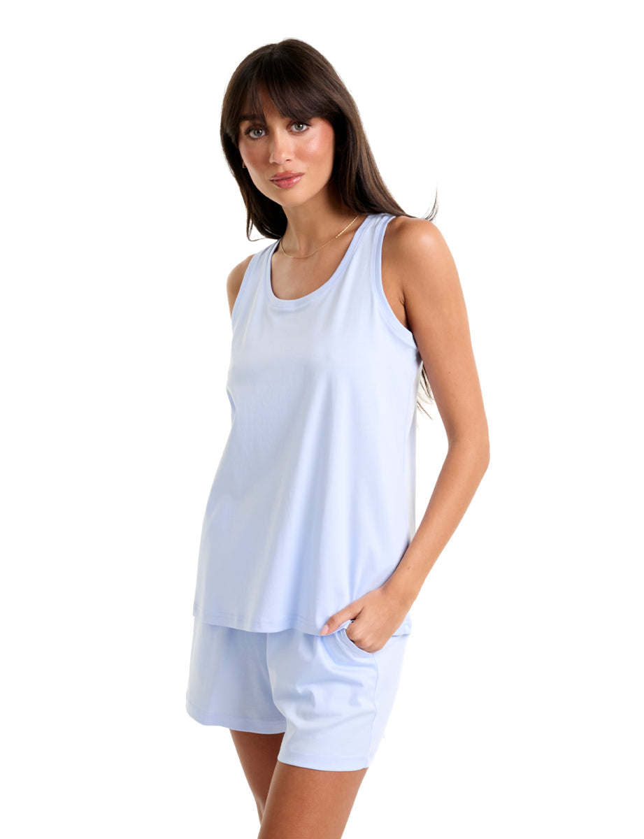 Supima Cotton Short Cashmere Blue