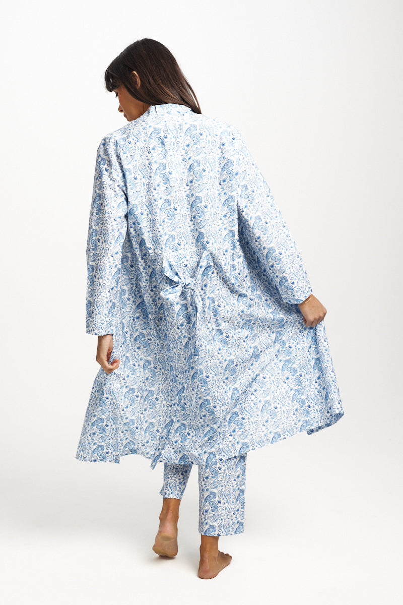 Cotton Silk Robe Paisley