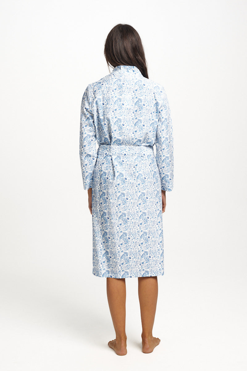 Cotton Silk Robe Paisley