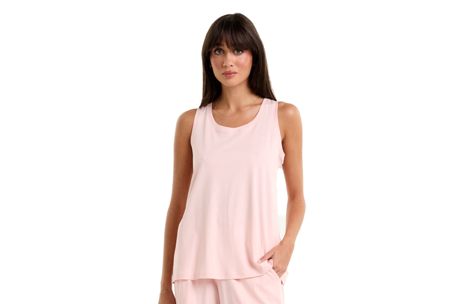 Supima Cotton Tank  - Rosewater