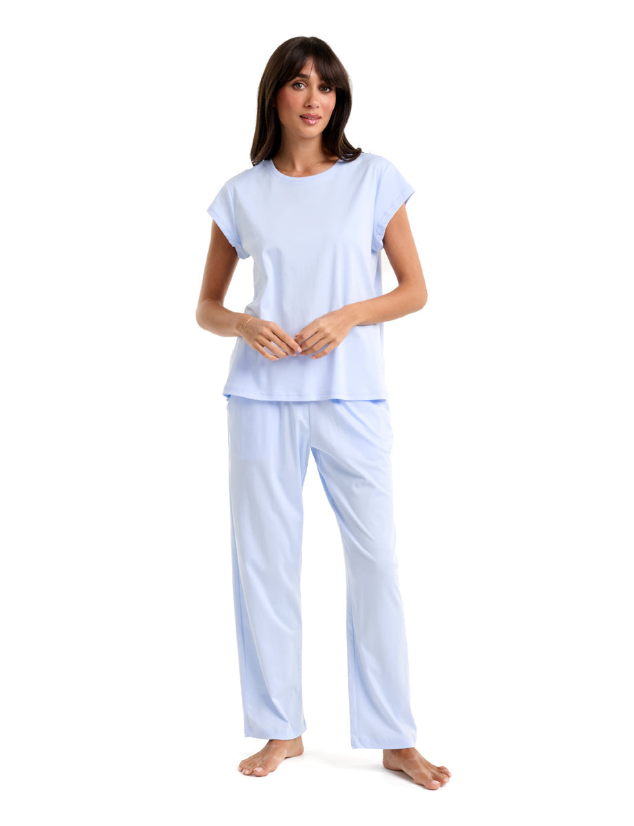 New Supima Cotton Tee Cashmere Blue