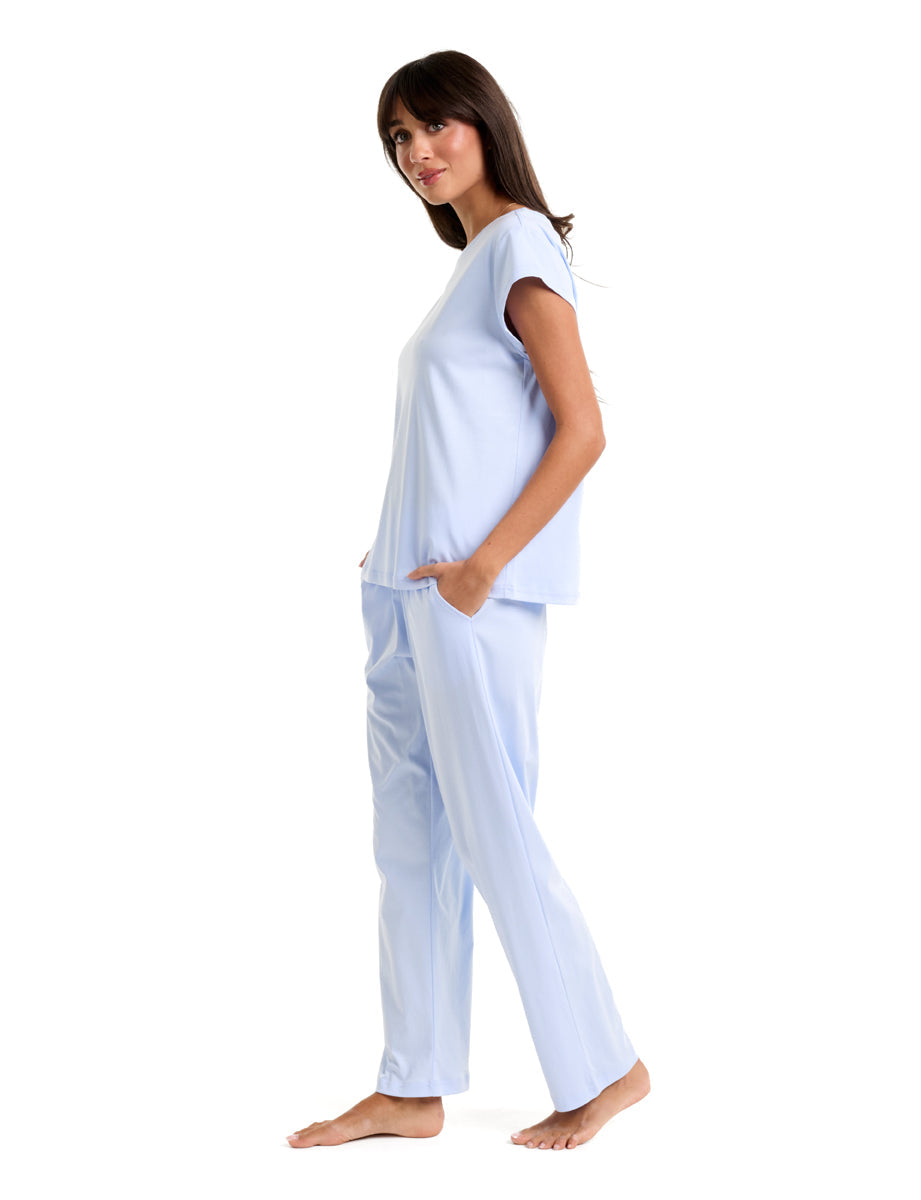 New Supima Cotton Tee Cashmere Blue