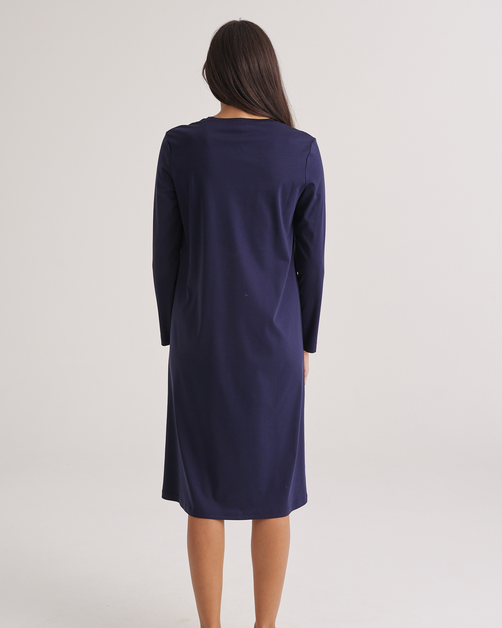 Supima Cotton Long Sleeve Tee Nightie Midnight