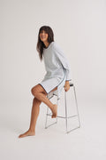 Winter Cotton Long Sleeve Stripe Nightie