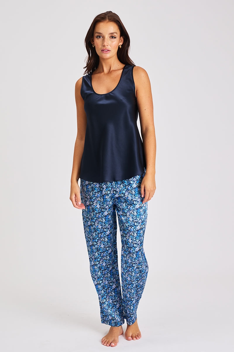 Liberty Silk Sleep Pant Stately Boutique Blue