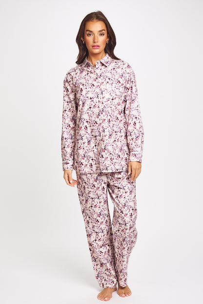 New Brushed Cotton PJ Set Floral Bloom