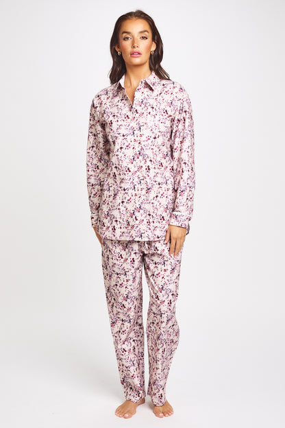 New Brushed Cotton PJ Set Floral Bloom