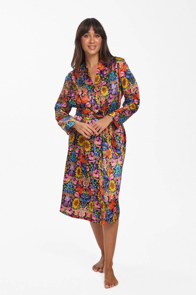 Liberty Silk Robe Floral Muse