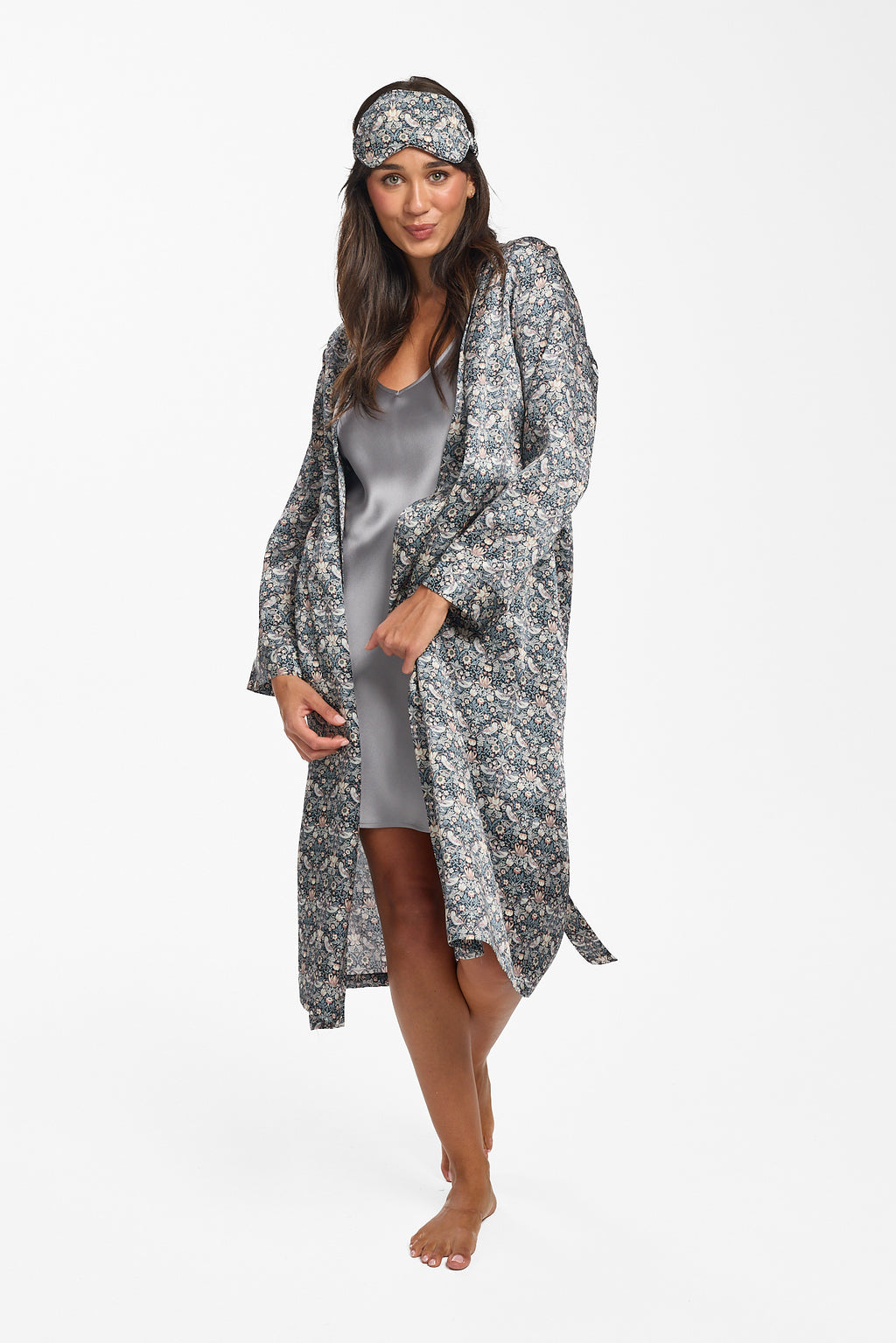 Silk Sleep Mask Gift Set -Strawberry Thief