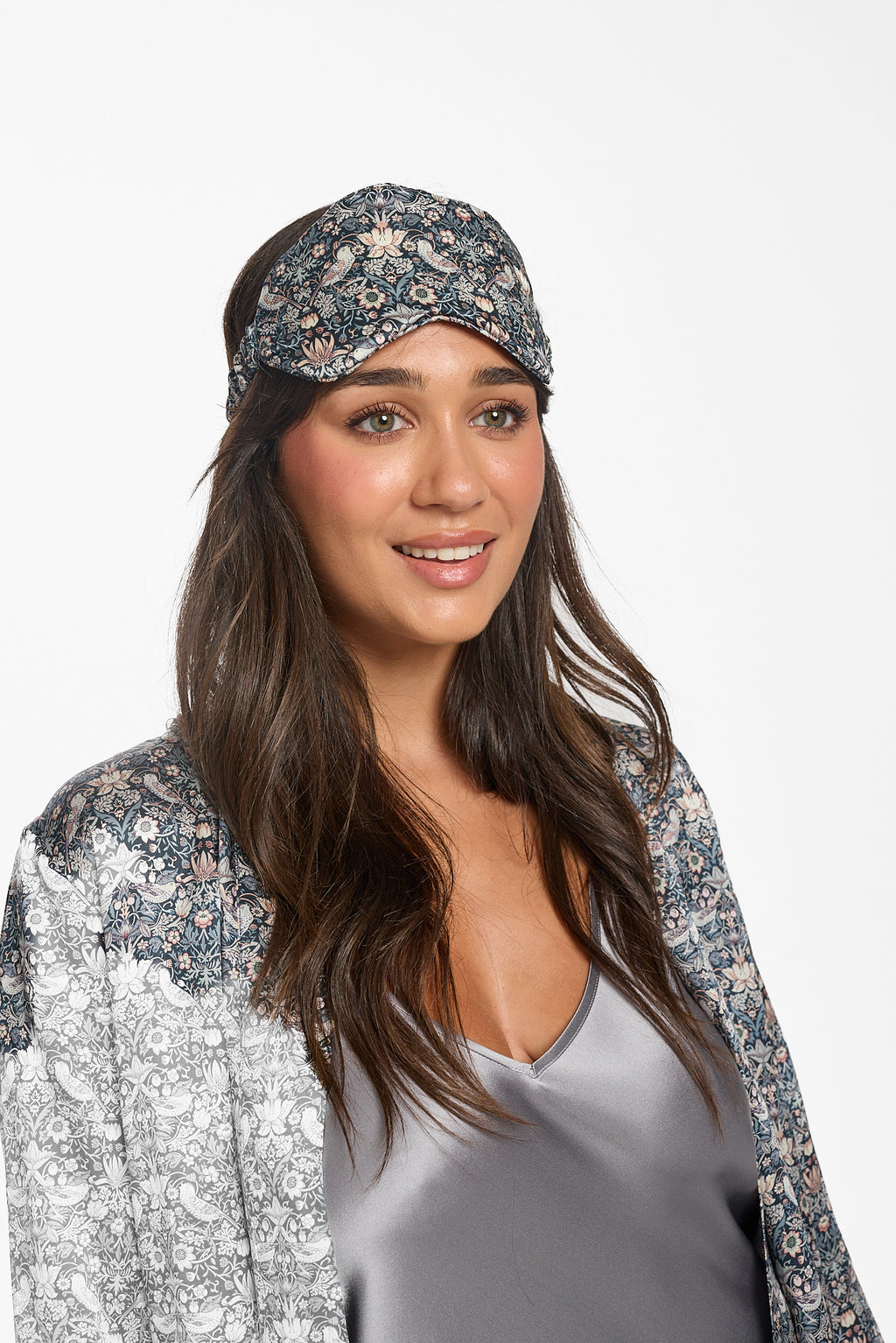 Silk Sleep Mask Gift Set - Strawberry Thief