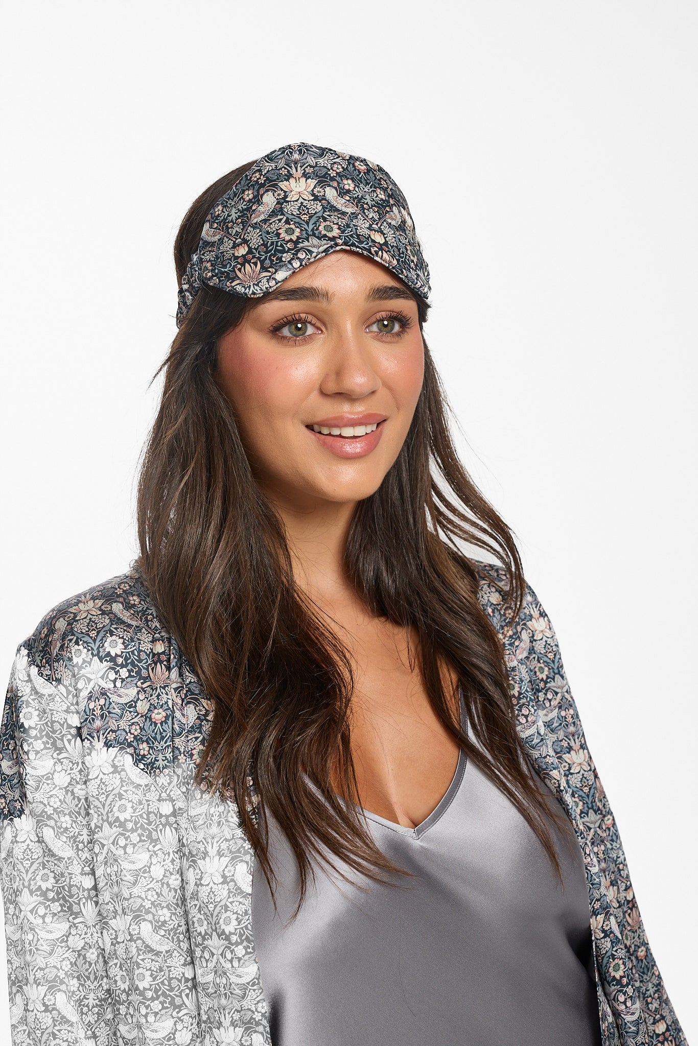 Silk Sleep Mask Gift Set - Strawberry Thief